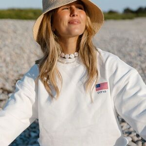 PARKE Shrunken Mockneck with American Flag
